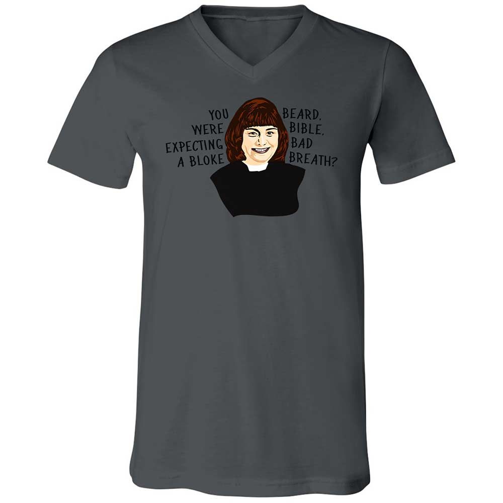 Unisex V-Neck T-Shirt - ZQ4ULL2D - Asphalt - 16
