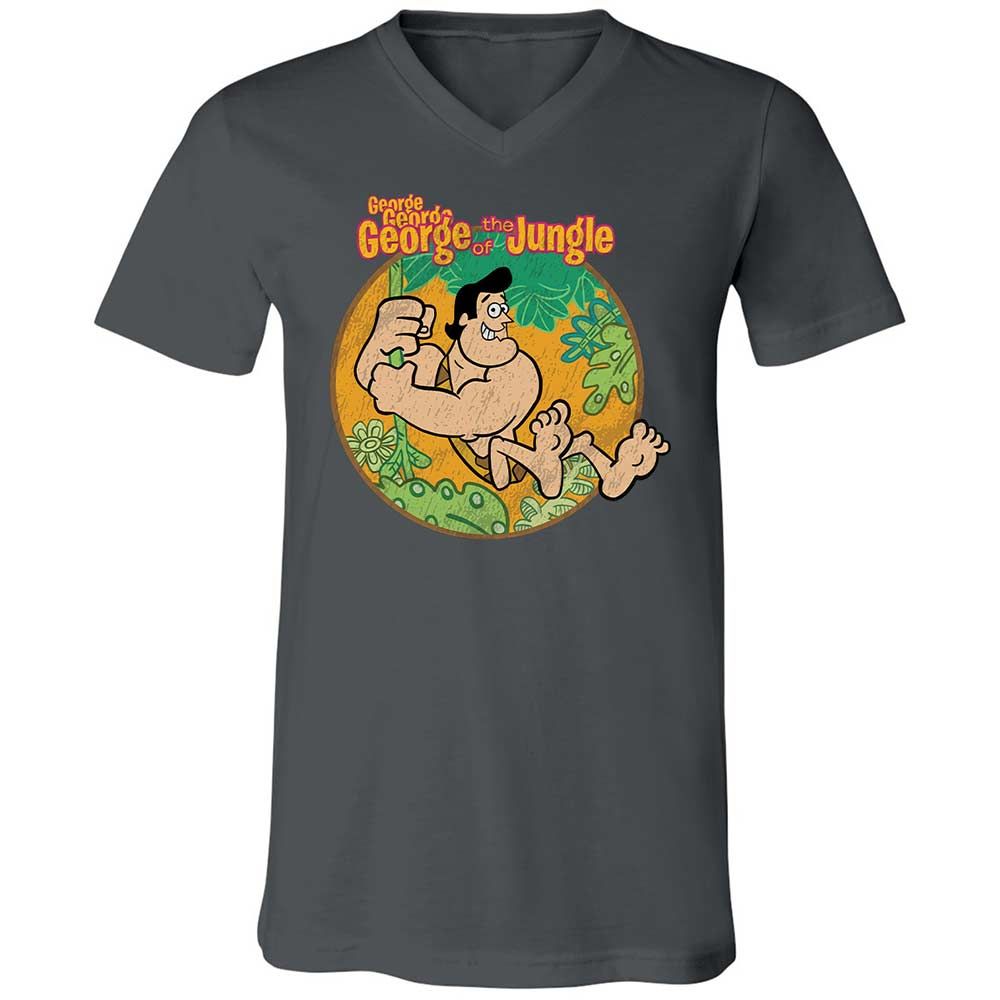 Unisex V-Neck T-Shirt - CK6KDF6D - Asphalt - 16