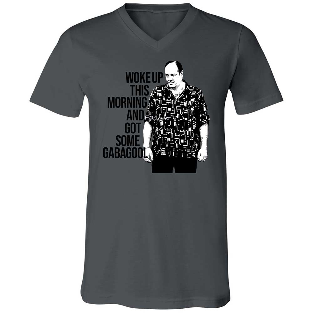 Unisex V-Neck T-Shirt - MNQF1C4G - Asphalt - 16