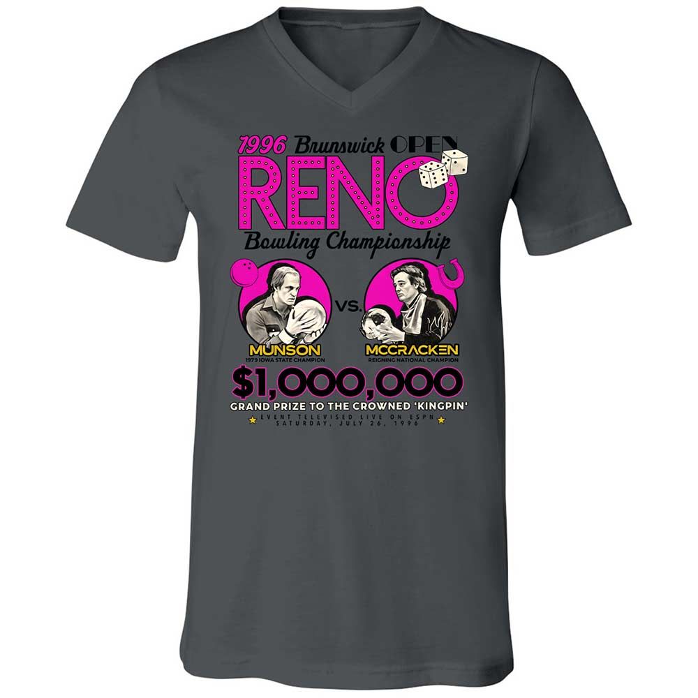 Unisex V-Neck T-Shirt - WRGSNQHQ - Asphalt - 16