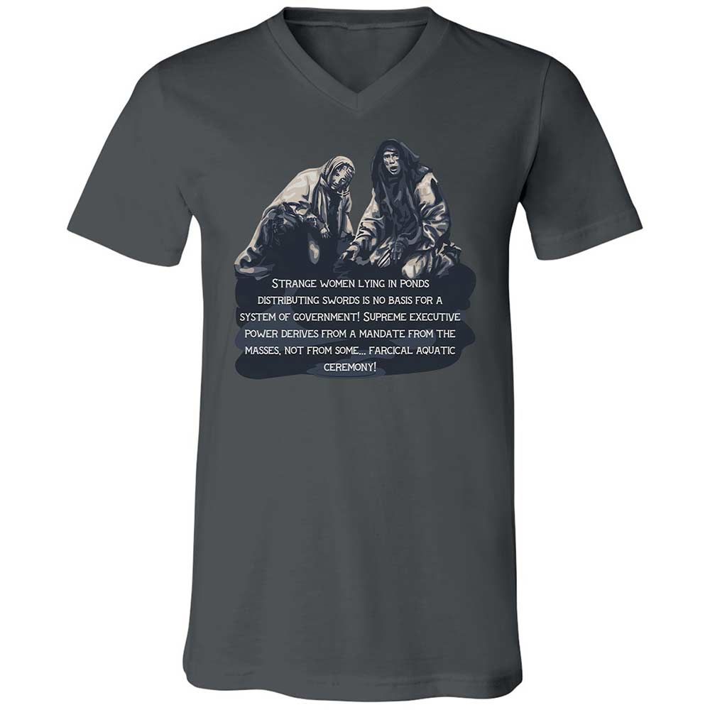 Unisex V-Neck T-Shirt - DT2AFJS4 - Asphalt - 16