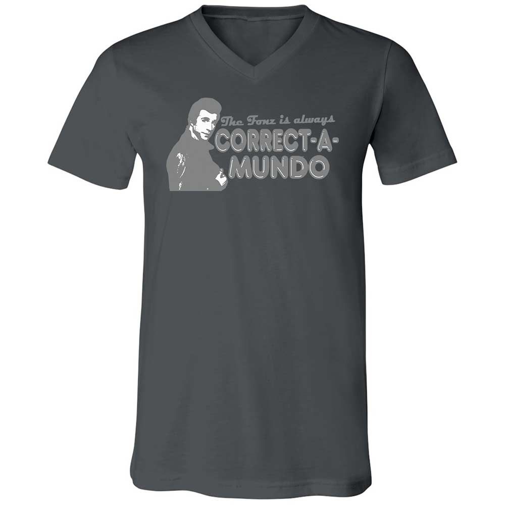 Unisex V-Neck T-Shirt - N1Q8UC2A - Asphalt - 16