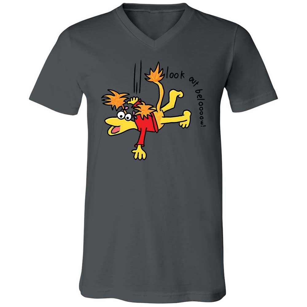 Unisex V-Neck T-Shirt - AL9FUKSR - Asphalt - 16