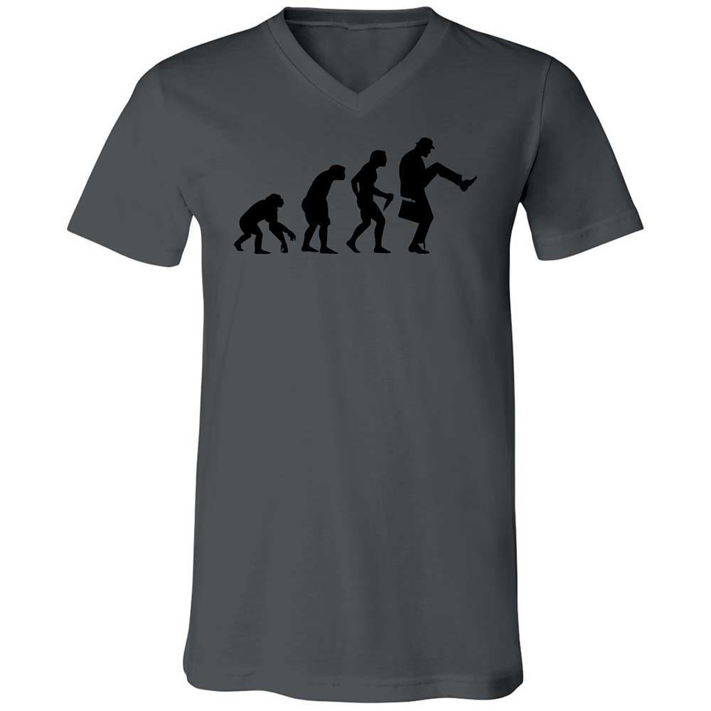 Unisex V-Neck T-Shirt - 7A2C82YS - Asphalt - 16