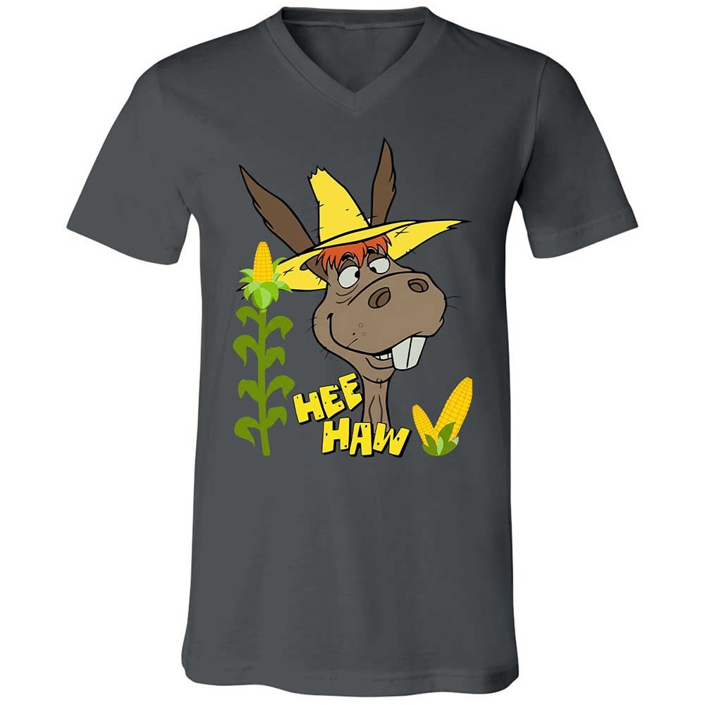 Unisex V-Neck T-Shirt - XDKT7B58 - Asphalt - 16