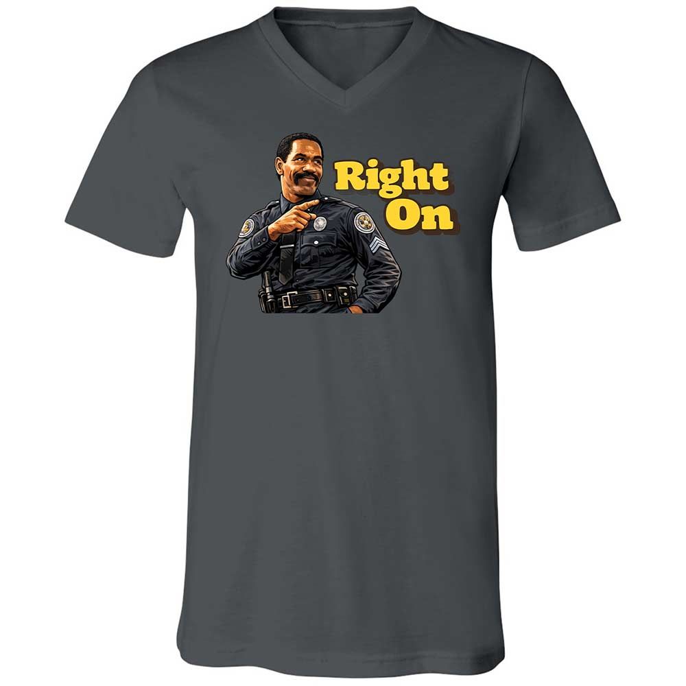Unisex V-Neck T-Shirt - HTFWHYVP - Asphalt - 16