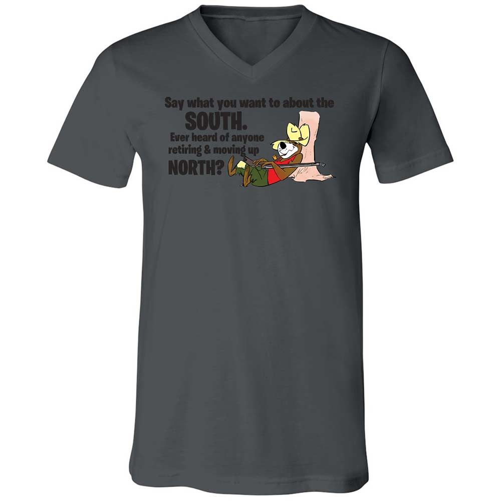Unisex V-Neck T-Shirt - Q2PQ94JK - Asphalt - 16
