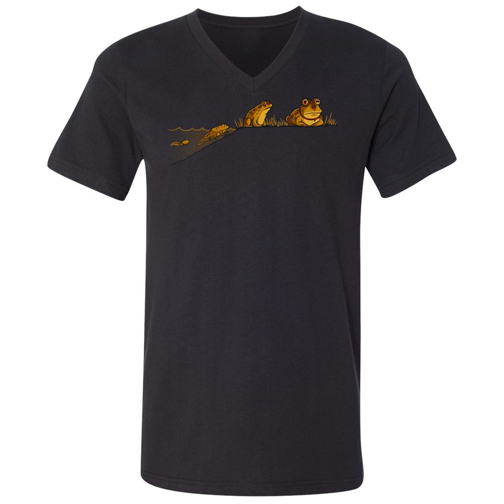 Unisex V-Neck T-Shirt - 6VR2DHA6 - Black - 16