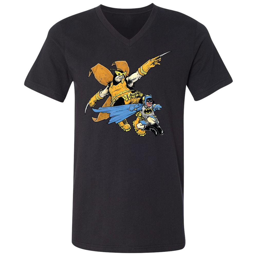 Unisex V-Neck T-Shirt - 97K9RF4C - Black - 16