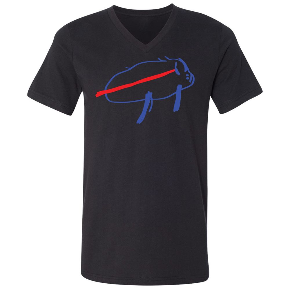 Unisex V-Neck T-Shirt - 7375CYQ4 - Black - 16