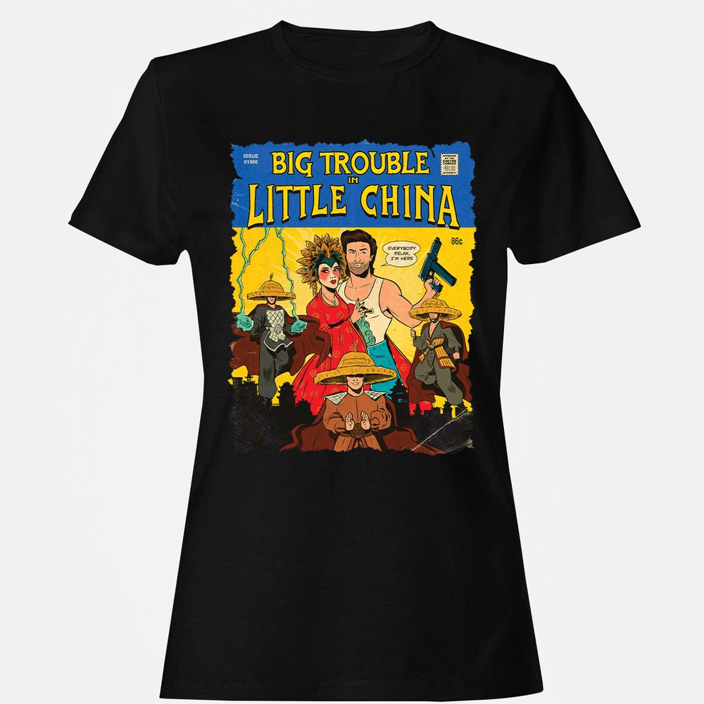 Women's T-Shirt - HUZ89R6X - Black - 16