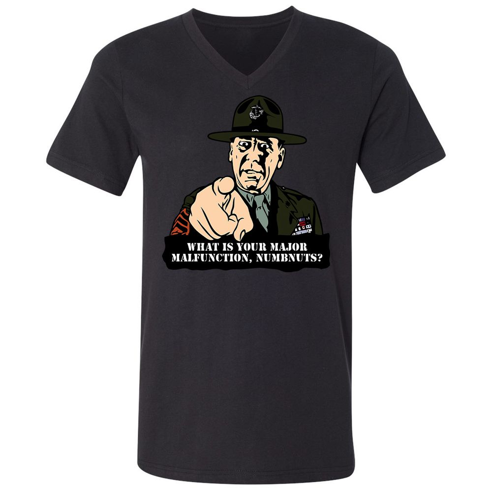 Unisex V-Neck T-Shirt - 4ZVMH4AR - Black - 16