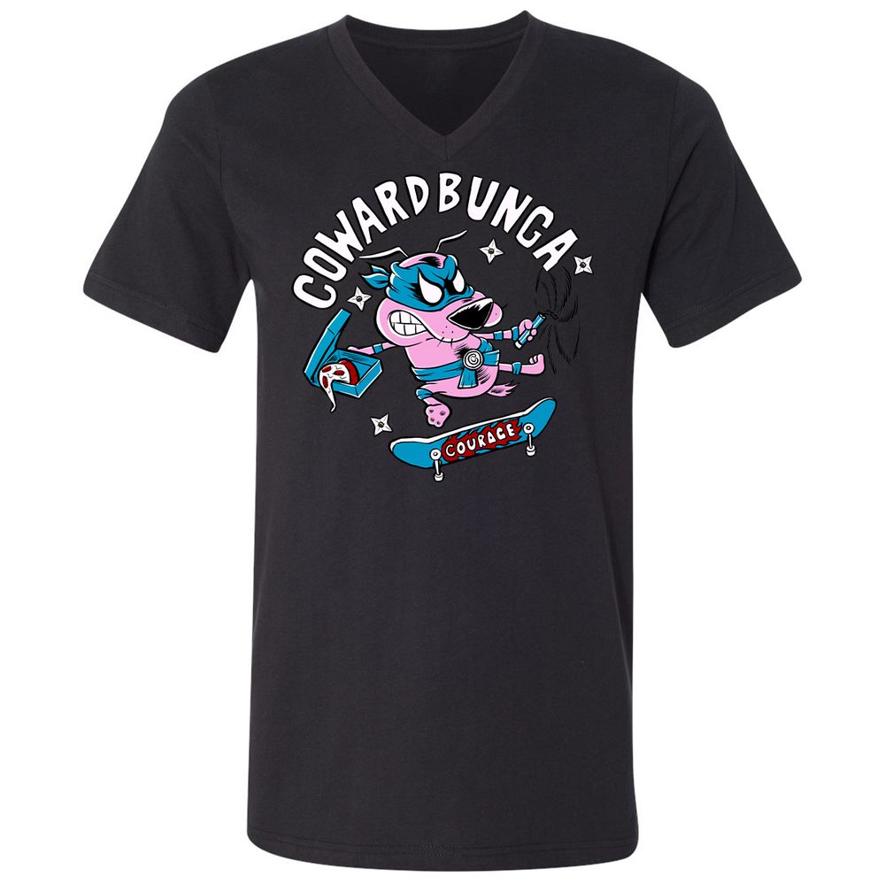 Unisex V-Neck T-Shirt - Y656W7PN - Black - 16