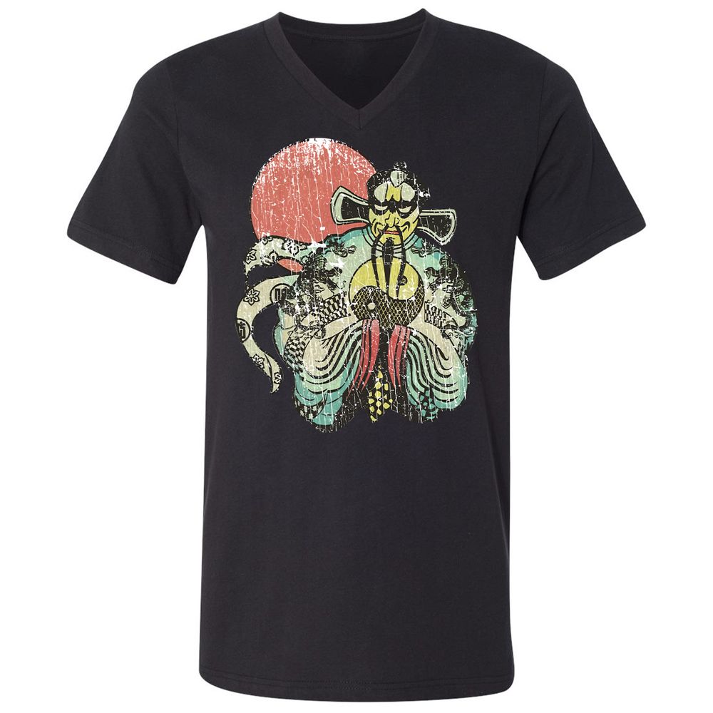 Unisex V-Neck T-Shirt - R569RVSG - Black - 16