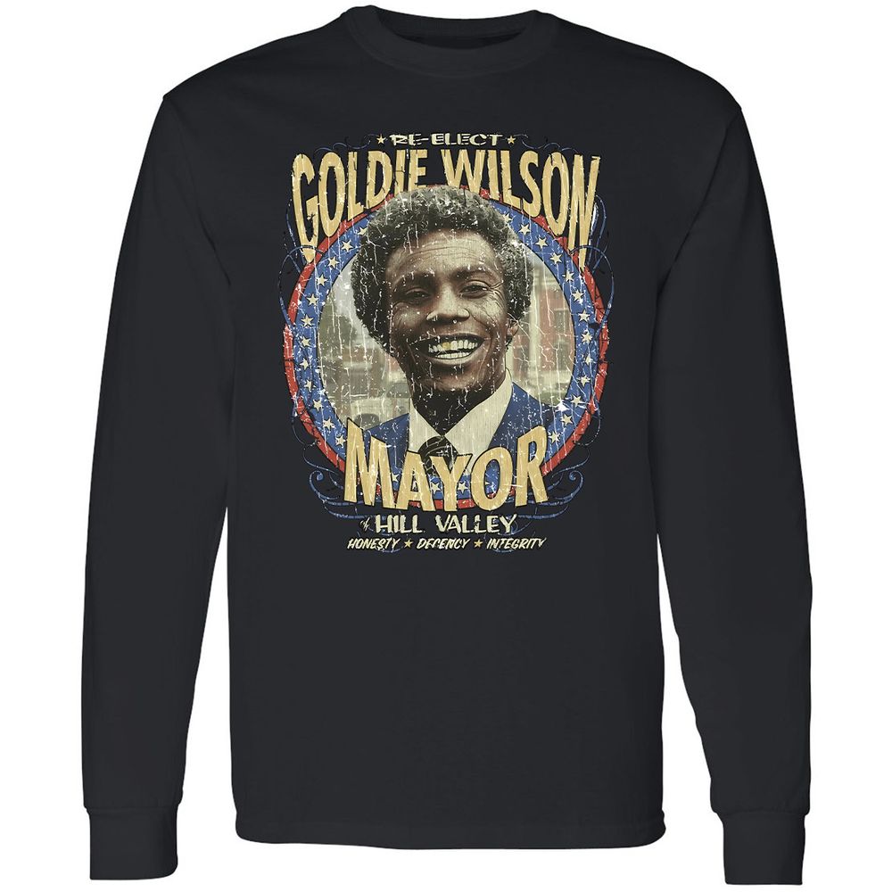 Re-Elect Mayor Goldie Wilson - Black - 16