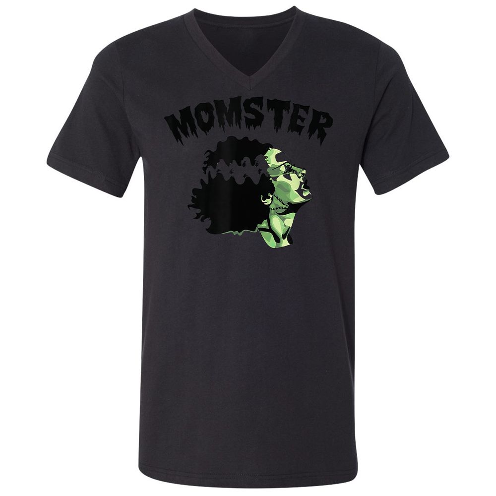 Unisex V-Neck T-Shirt - 57R63TY7 - Black - 16