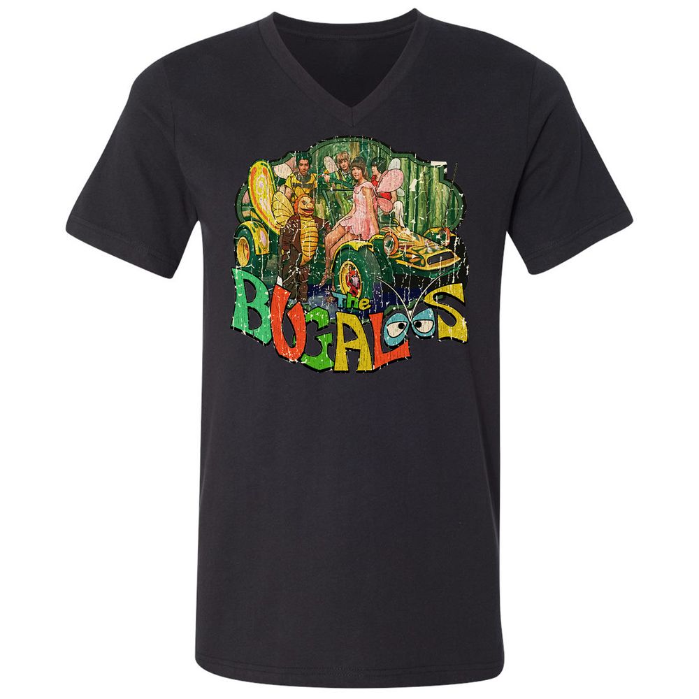 Unisex V-Neck T-Shirt - GQUVJJ9J - Black - 16