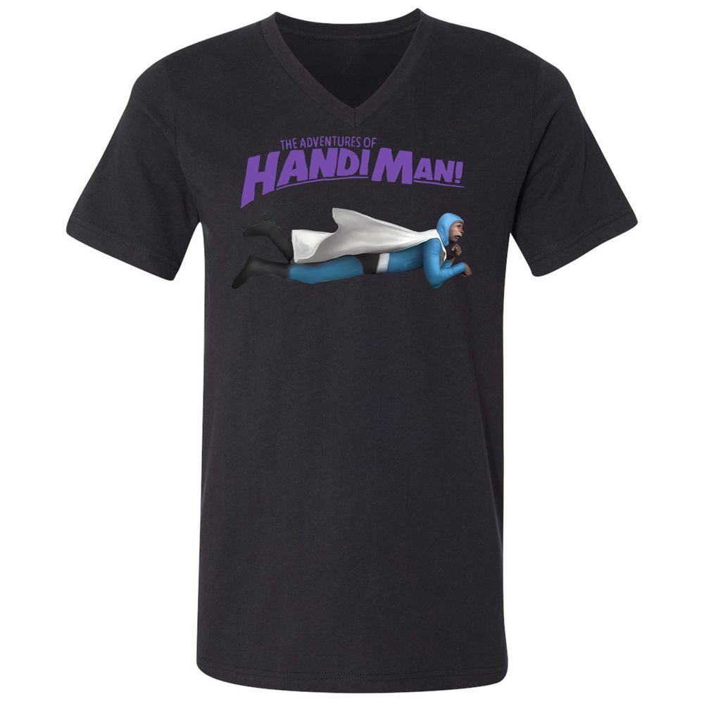 Unisex V-Neck T-Shirt - 6UEEKG3V - Black - 16