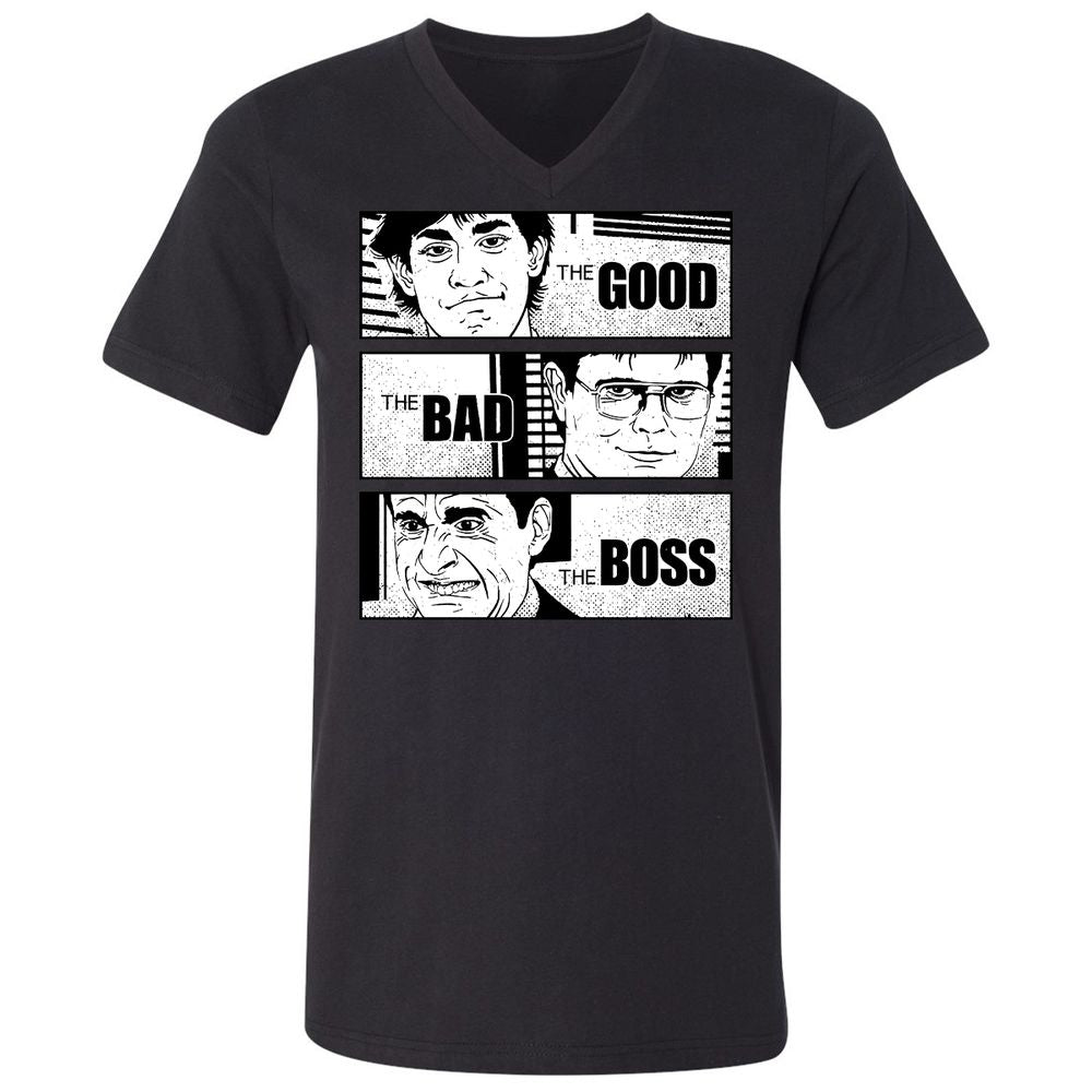 Unisex V-Neck T-Shirt - N32P66WQ - Black - 16