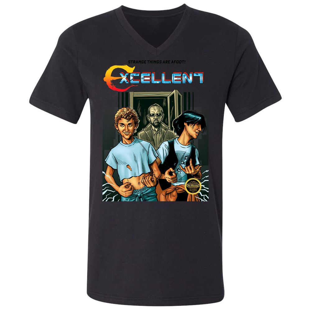 Unisex V-Neck T-Shirt - CN2T6CY1 - Black - 16