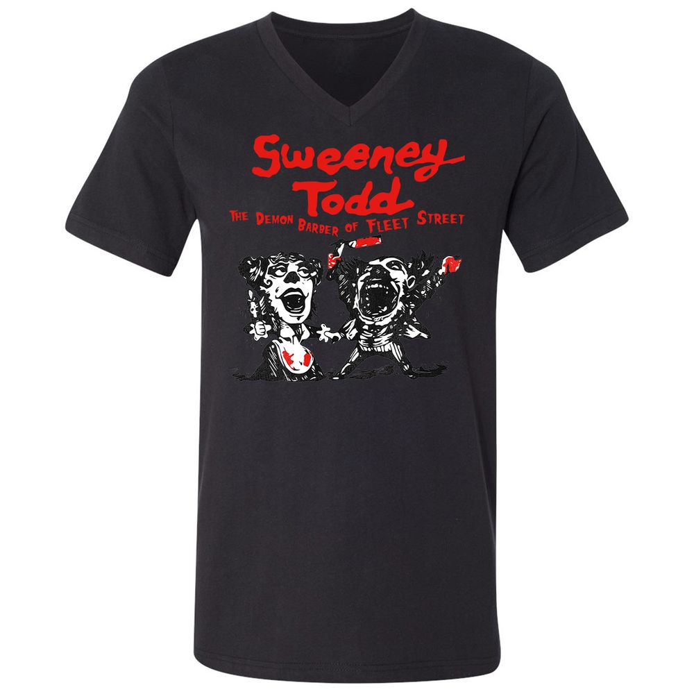 Unisex V-Neck T-Shirt - VVPKU66S - Black - 16