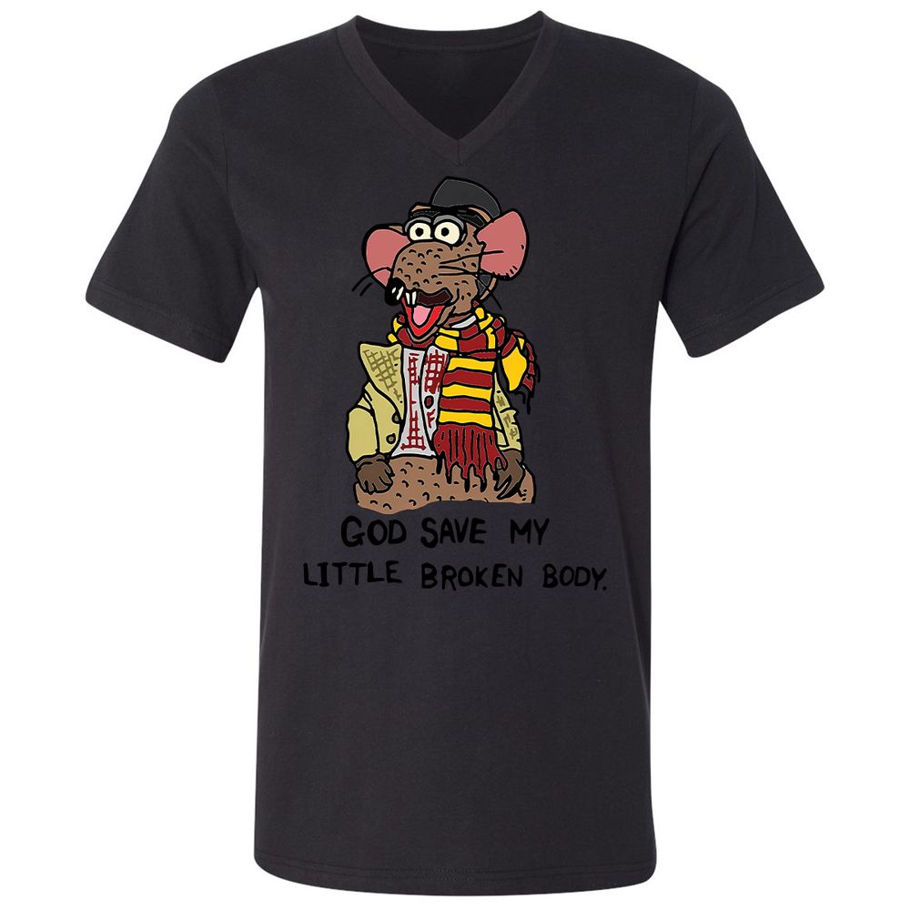 Unisex V-Neck T-Shirt - 5HVVF31D - Black - 16