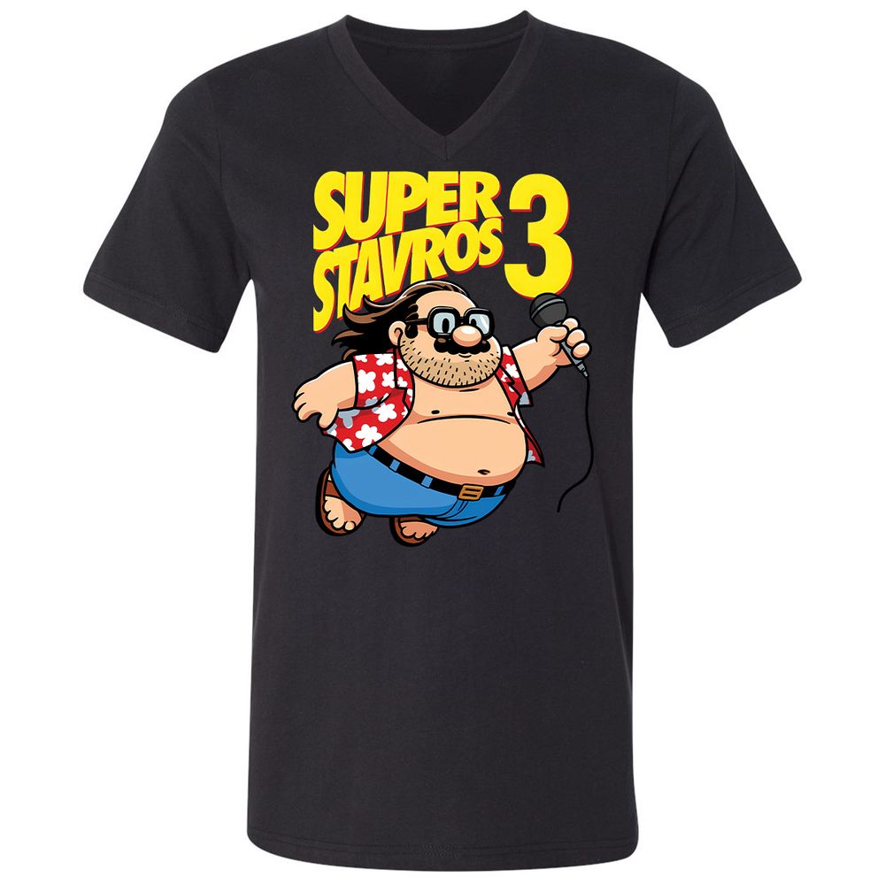 Unisex V-Neck T-Shirt - 5S5ELTRJ - Black - 16