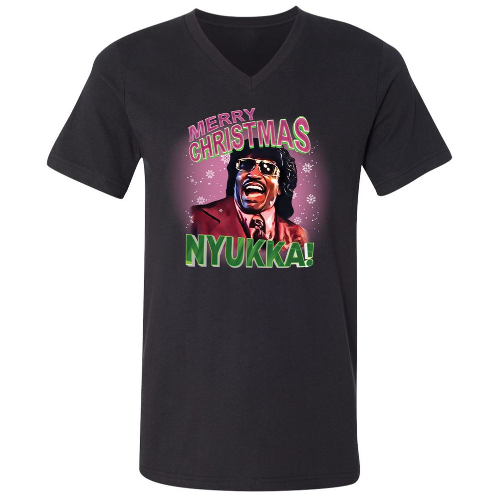 Unisex V-Neck T-Shirt - 5Z99X658 - Black - 16