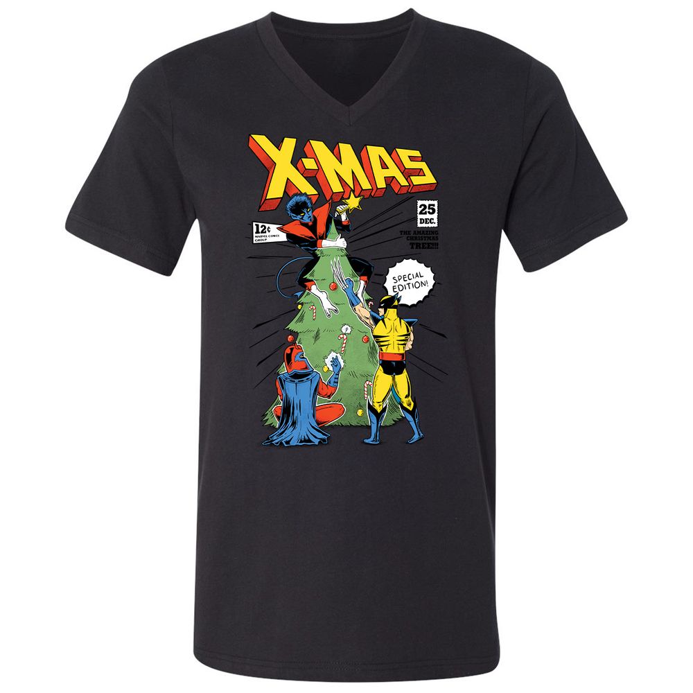 Unisex V-Neck T-Shirt - GPH86VN2 - Black - 16