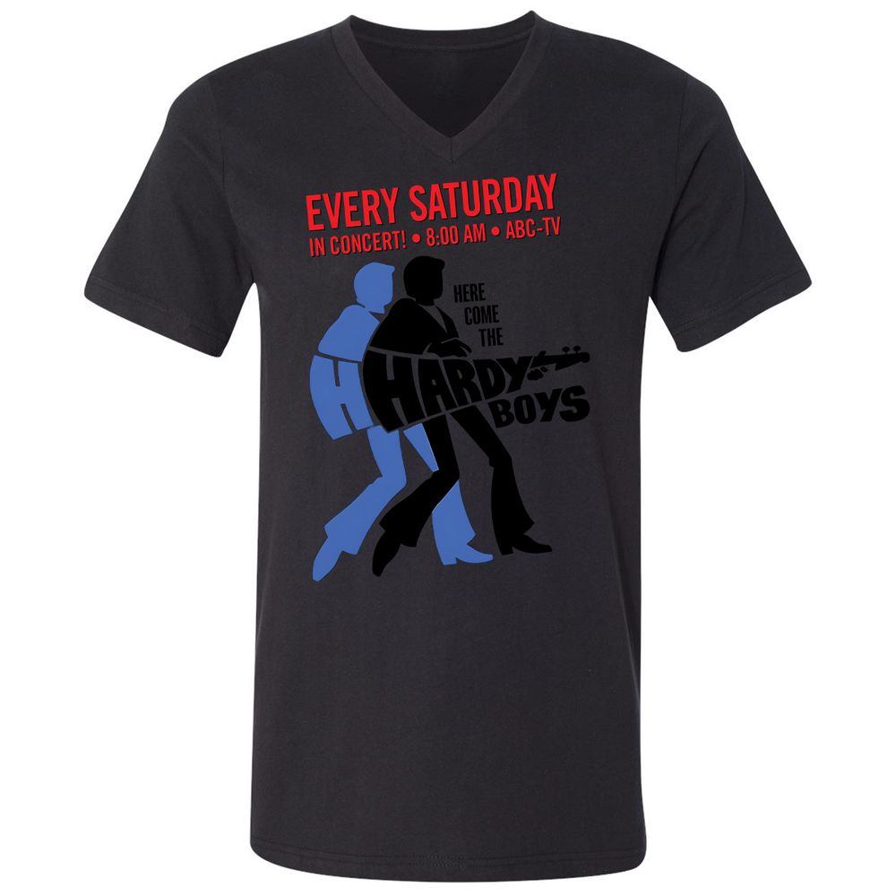 Unisex V-Neck T-Shirt - N1D6HXYE - Black - 16