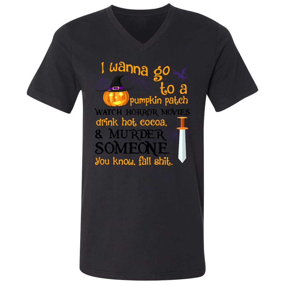 Unisex V-Neck T-Shirt - 64DPAC1T - Black - 16
