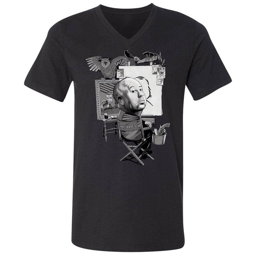 Unisex V-Neck T-Shirt - X8X2TV93 - Black - 16