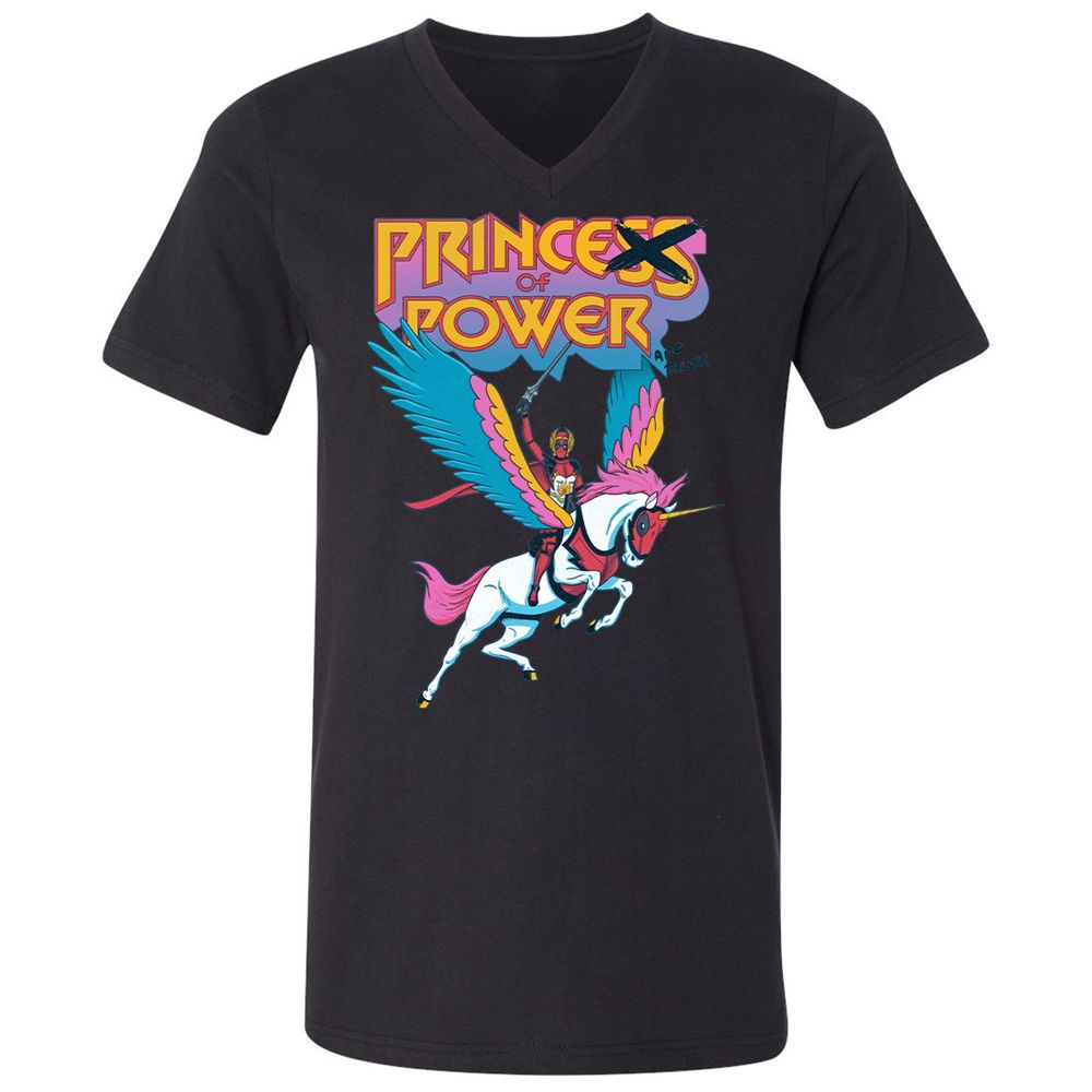 Unisex V-Neck T-Shirt - MZR7CYT8 - Black - 16