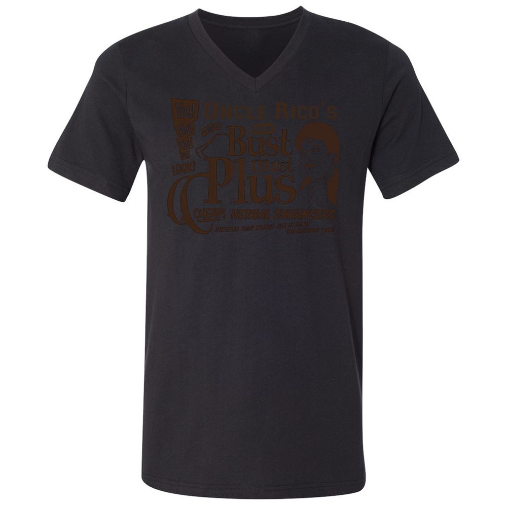Unisex V-Neck T-Shirt - HGAUQ1ZV - Black - 16