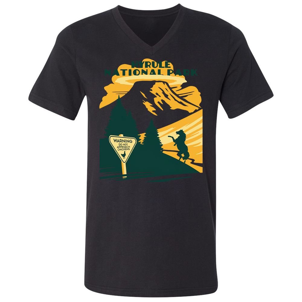Unisex V-Neck T-Shirt - ALV62TZ1 - Black - 16