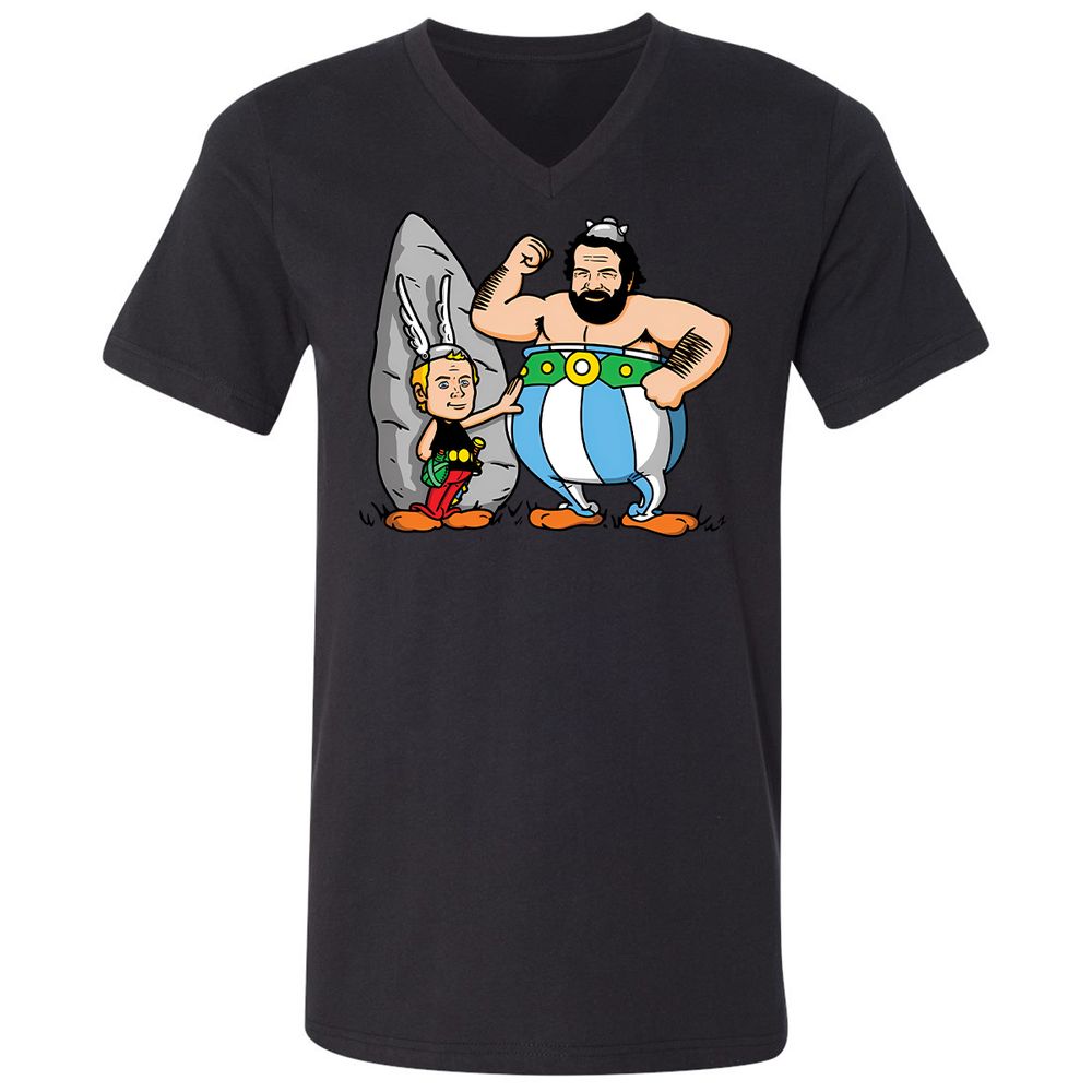 Unisex V-Neck T-Shirt - Y1AS78VN - Black - 16