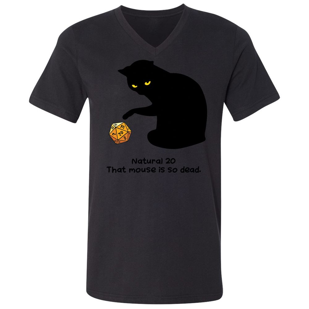 Unisex V-Neck T-Shirt - A3KJJRY3 - Black - 16