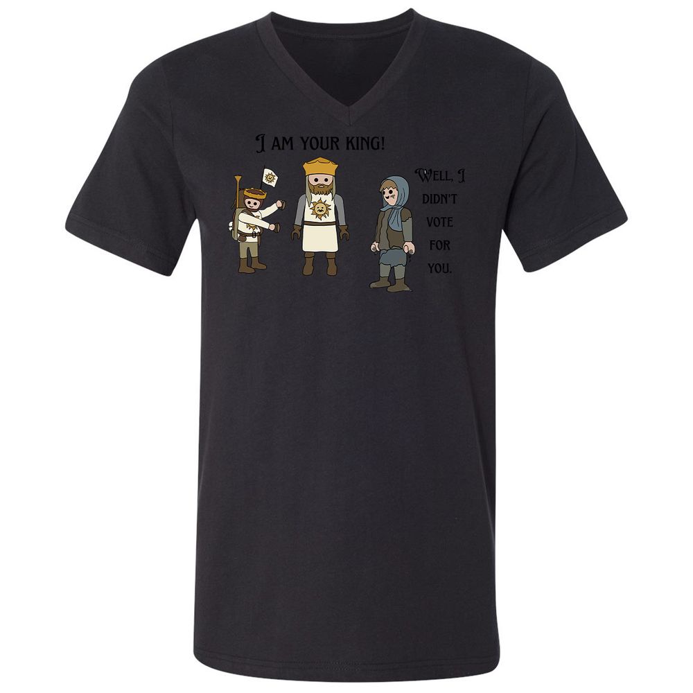 Unisex V-Neck T-Shirt - 5KTWQNDR - Black - 16