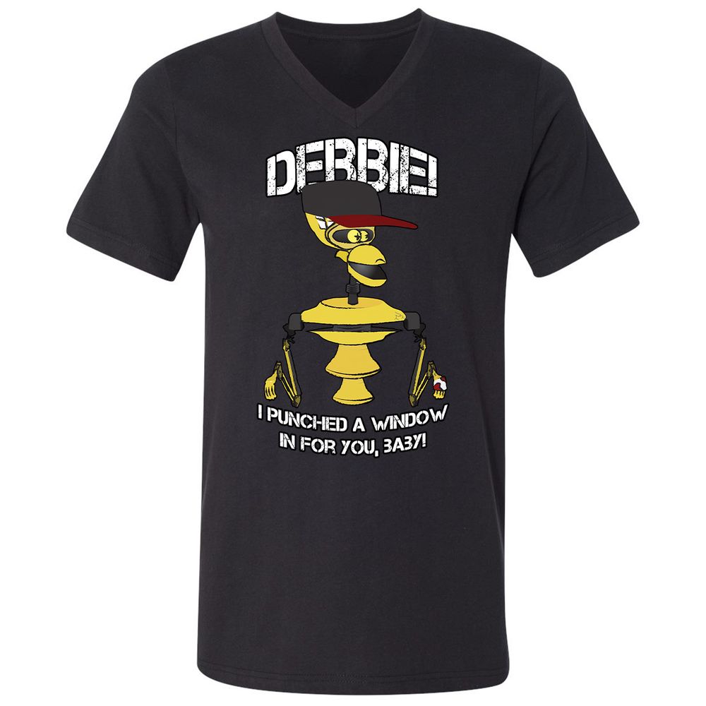 Unisex V-Neck T-Shirt - A2TRU5PP - Black - 16