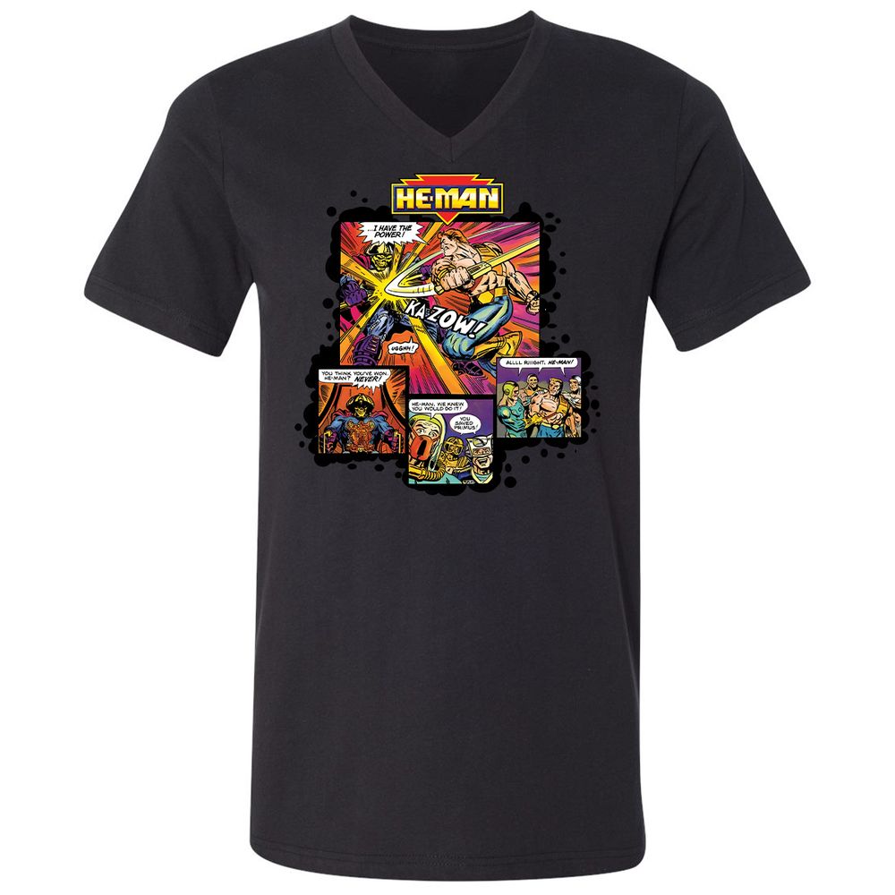 Unisex V-Neck T-Shirt - NCRB7UHX - Black - 16