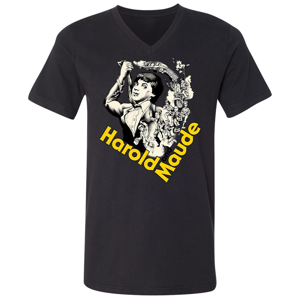 Unisex V-Neck T-Shirt - CB43KTH5 - Black - 16