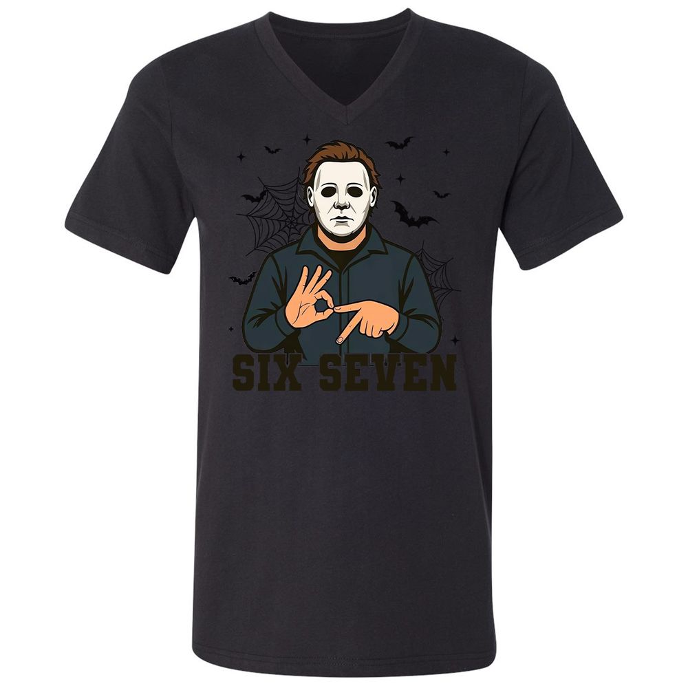 Unisex V-Neck T-Shirt - 5SCMJXG2 - Black - 16