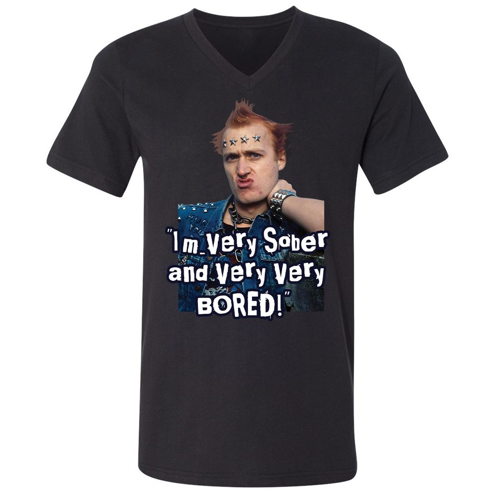 Unisex V-Neck T-Shirt - Y5BDQCVC - Black - 16