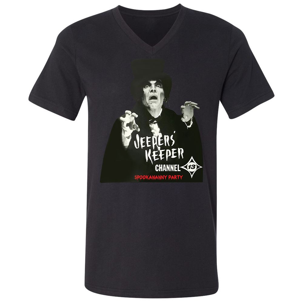 Unisex V-Neck T-Shirt - KNS5PTZA - Black - 16