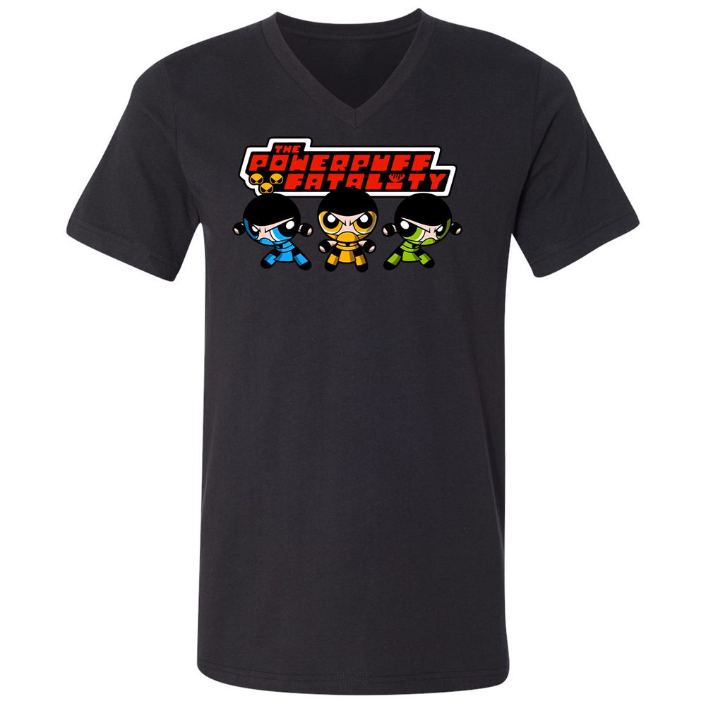 Unisex V-Neck T-Shirt - 3XM66BWP - Black - 16