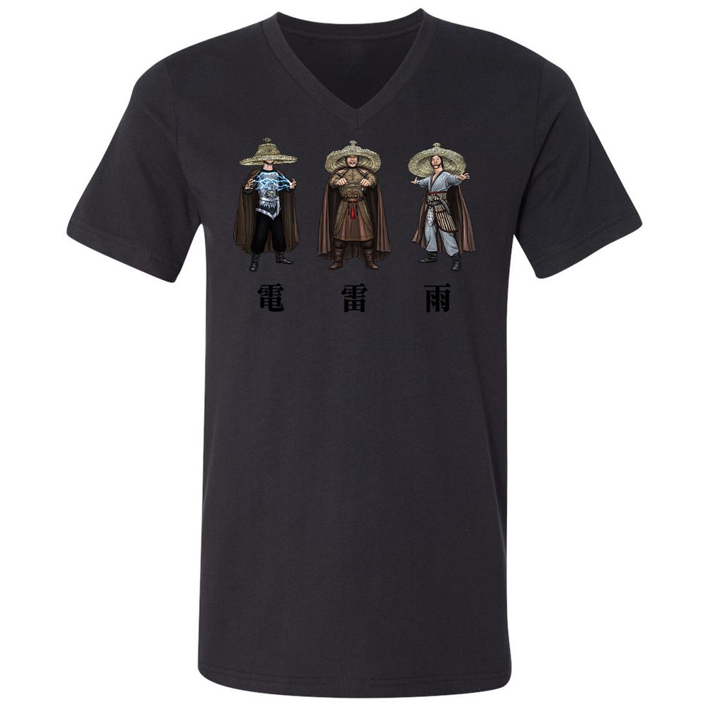 Unisex V-Neck T-Shirt - JGJQZMR2 - Black - 16