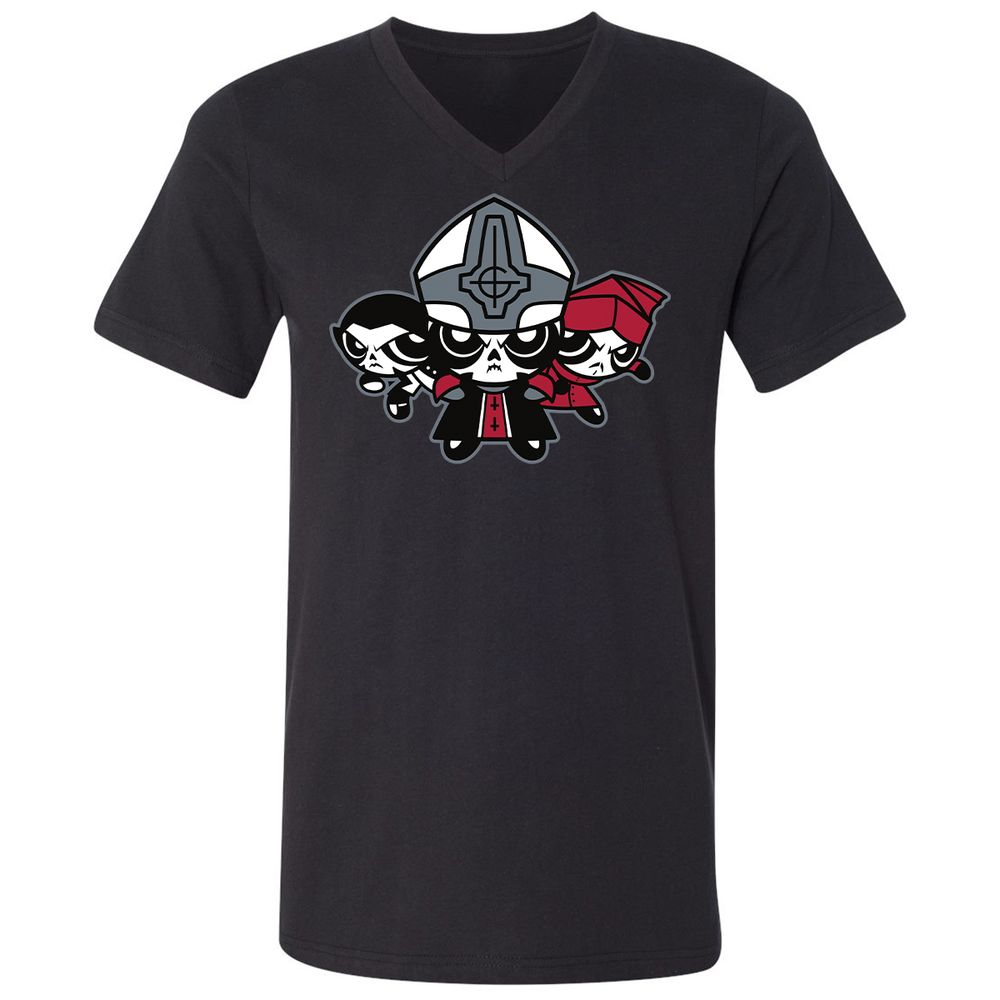Unisex V-Neck T-Shirt - A5WJEP5Z - Black - 16