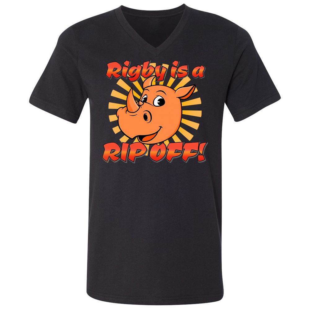 Unisex V-Neck T-Shirt - LCDTR7VR - Black - 16