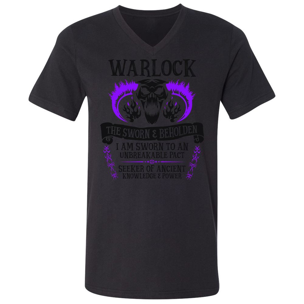 Unisex V-Neck T-Shirt - NPCEW7XV - Black - 16