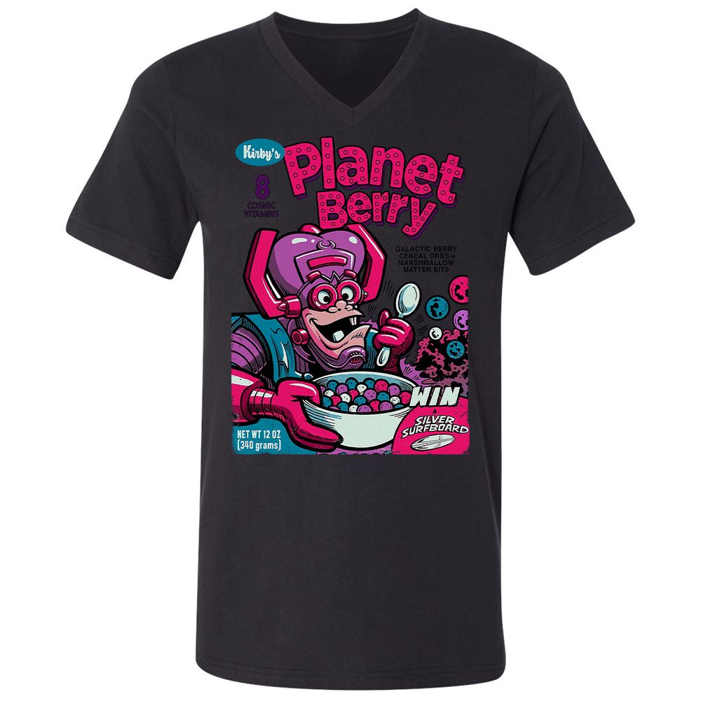 Unisex V-Neck T-Shirt - 1F1B5AT8 - Black - 16